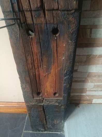 Railway Sleeper Fireplace ( original railway sleepers )