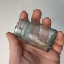 234 - Set of 3 Vintage Clear Glass Bottom Embossed Letters Science Medicine Pills Chemicals Collectible Decorative Jars Image 6