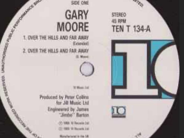 Gary Moore Over the hills and far away 12 inch EP vinyl record in near mint condition
