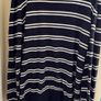 H&M Slim Fit Fine-Knit Navy and White Striped Cotton Jumper Image 2