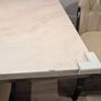 Large marble effect Dining table with 4 cream chairs Image 6