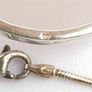 925 Vintage Sterling Silver Rose Quartz & Mother Of Pearl Necklace Image 5