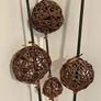 IKEA decorative rattan balls natural torka spear wicker decoration balls on stick and basket Image 2