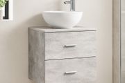 Wall-Mounted Sink Vanity Set With 2 Drawers