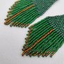 Green earrings, silver earhooks Image 5