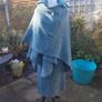 Teal Wool Vintage Handmade woven skirt and wrap Image 3
