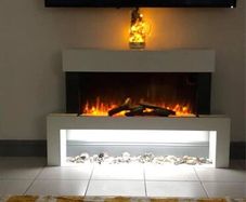Electric fireplace.