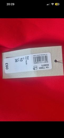 River Island red strapless dress