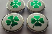 Irish Shamrock Centre caps 60mm (For Aftermarket) FREE POST