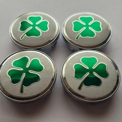 Irish Shamrock Centre caps 60mm (For Aftermarket) FREE POST