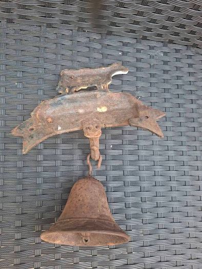 Vintage outdoor garden "WELCOME" cast iron Bell