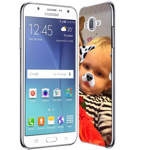 Samsung Galaxy J7 - Personalised soft silicone case - Black or white