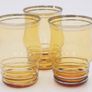 Vintage Amber Glass Jug With Glasses Image 3