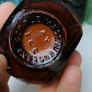 58 - Beautiful Vintage 4oz Bovril Dark Brown Glass Embossed Letters Jar Image 6