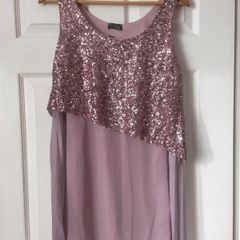 Pink Sequinned Top - New with Tags - Size 12