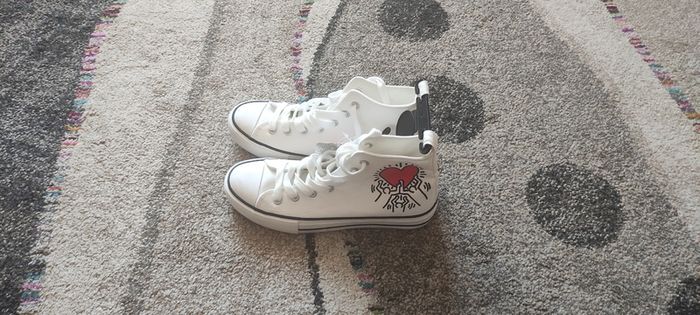 White Converse type shoes - Brand New size 7