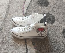 White Converse type shoes - Brand New size 7