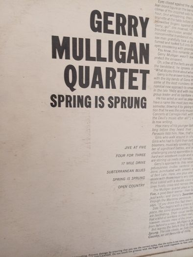 Gerry Mulligan  Quartet   LP  ViNyL