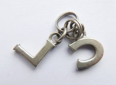 Genuine Links of London Sterling Silver Red Letters Charm
