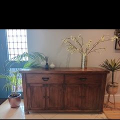 sold dark oak cabinet