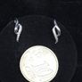 Vintage French 9ct White Gold Diamond Earrings 375 Hallmarked Image 2