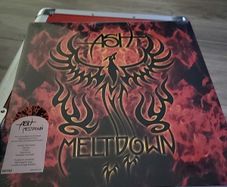 Ash meltdown orange n black splatter vinyl