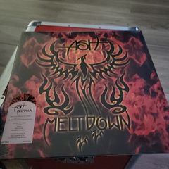 Ash meltdown orange n black splatter vinyl