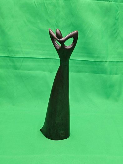 Lady Figurine Warm Dark Brown , Posing Elegant Woman
