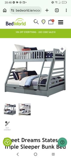 Triple bunk