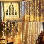 FREE EXPRESS SHIPPING LED Window Curtain Fairy Twinkle Lights, 3mx3m 300leds USB Operated 8 Modes Icicle String Lights with Remote & Timer for Indoor Xmas Party Home Garden Decoration Image 5