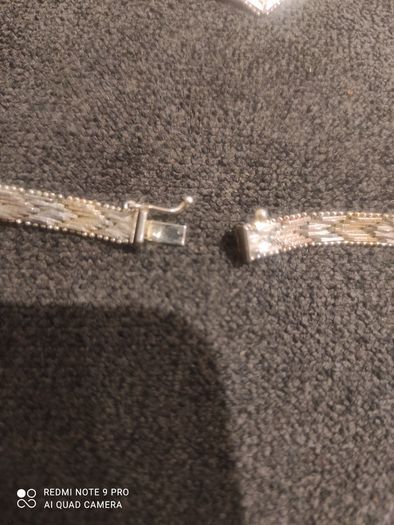 Vintage Chevron silver necklace