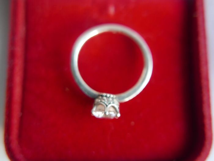 Authentic PANDORA 925 Sterling Silver Clear CZ Sparkling Crown Ring size P