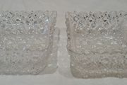 Vintage Daisy and button clear glass dish