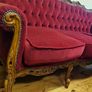Vintage Red Velvet Rococo Revival Suite (Couch & 2 Chairs) Image 3