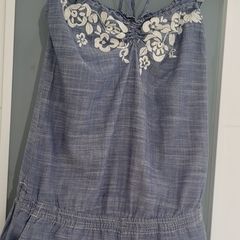 Abercrombie & Fitch light denim playsuit with pockets Sz M (Fit 8-10UK)