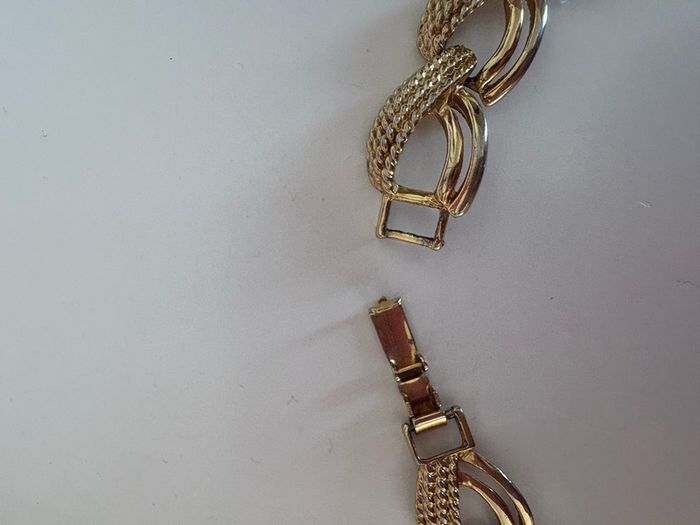 Vintage Gold Statement Link Collar Necklace