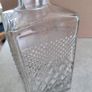 Vintage glass square decanter, vintage barware Image 6