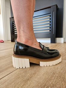 chunky sole loafers