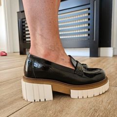 chunky sole loafers
