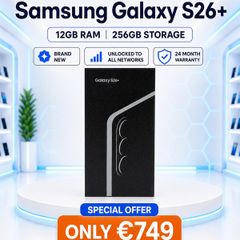 Samsung Galaxy S26 plus 12/256GB Unlocked Brand New. EU