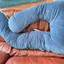 Maternity / Posture Pillow for Sleeping 55 Inches U-Shape Full Body Pillow Support - for Back, HIPS, Legs with Removable Washable Velvet Cover Image 3