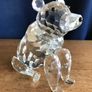 Vintage 24% Lead Crystal Sitting Bear Image 2