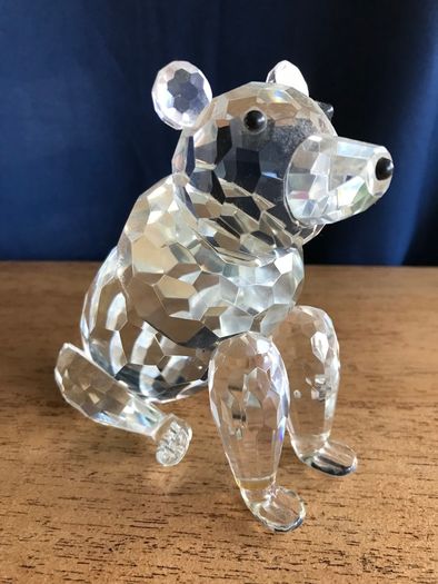 Vintage 24% Lead Crystal Sitting Bear