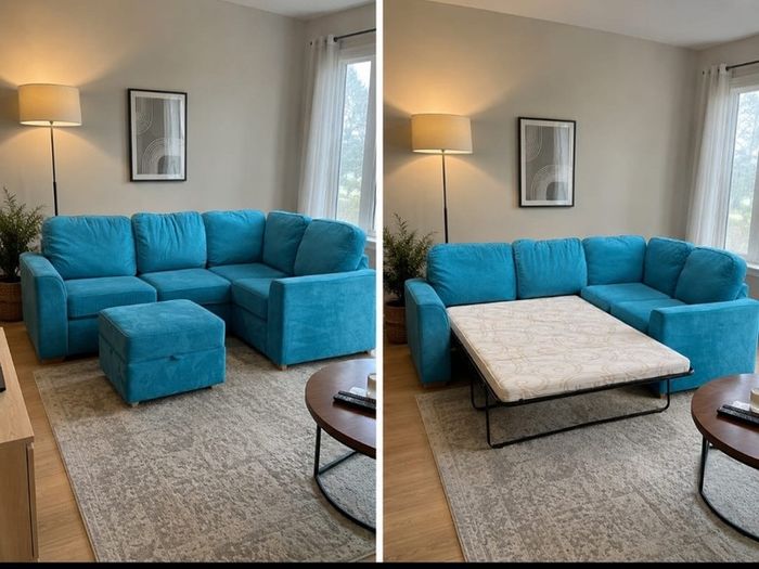 Corner L shaped sofa/sofabed/
