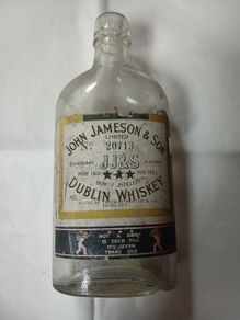 Rare Vintage 1930s John Jameson & Son Whiskey Thomas Power & Co. Dungarvan Merchant Label (Empty)