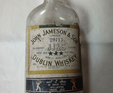 Rare Vintage 1930s John Jameson & Son Whiskey Thomas Power & Co. Dungarvan Merchant Label (Empty)