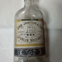 Rare Vintage 1930s John Jameson & Son Whiskey Thomas Power & Co. Dungarvan Merchant Label (Empty)