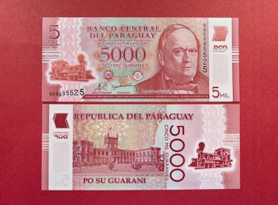 Paraguay  5000 Guaranies  2011  Polymer / Plastic Pick 234a. ( Uncirculated )