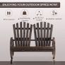 Comfortable Fir Logs Love Chair with Wheel-Shaped Armrests, Outdoor Wooden (FREE POSTAGE) Image 7