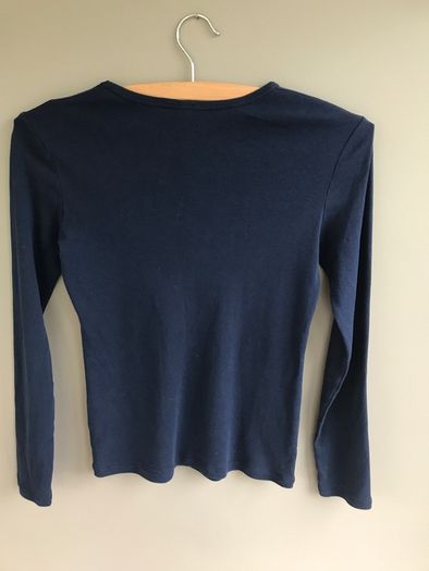 Size 10-11 long sleeved Benetton navy top